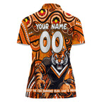 Custom Australia NAIDOC Week 2024 Women Polo Shirt Wests Tigers Mascot Keep The Fire Burning
