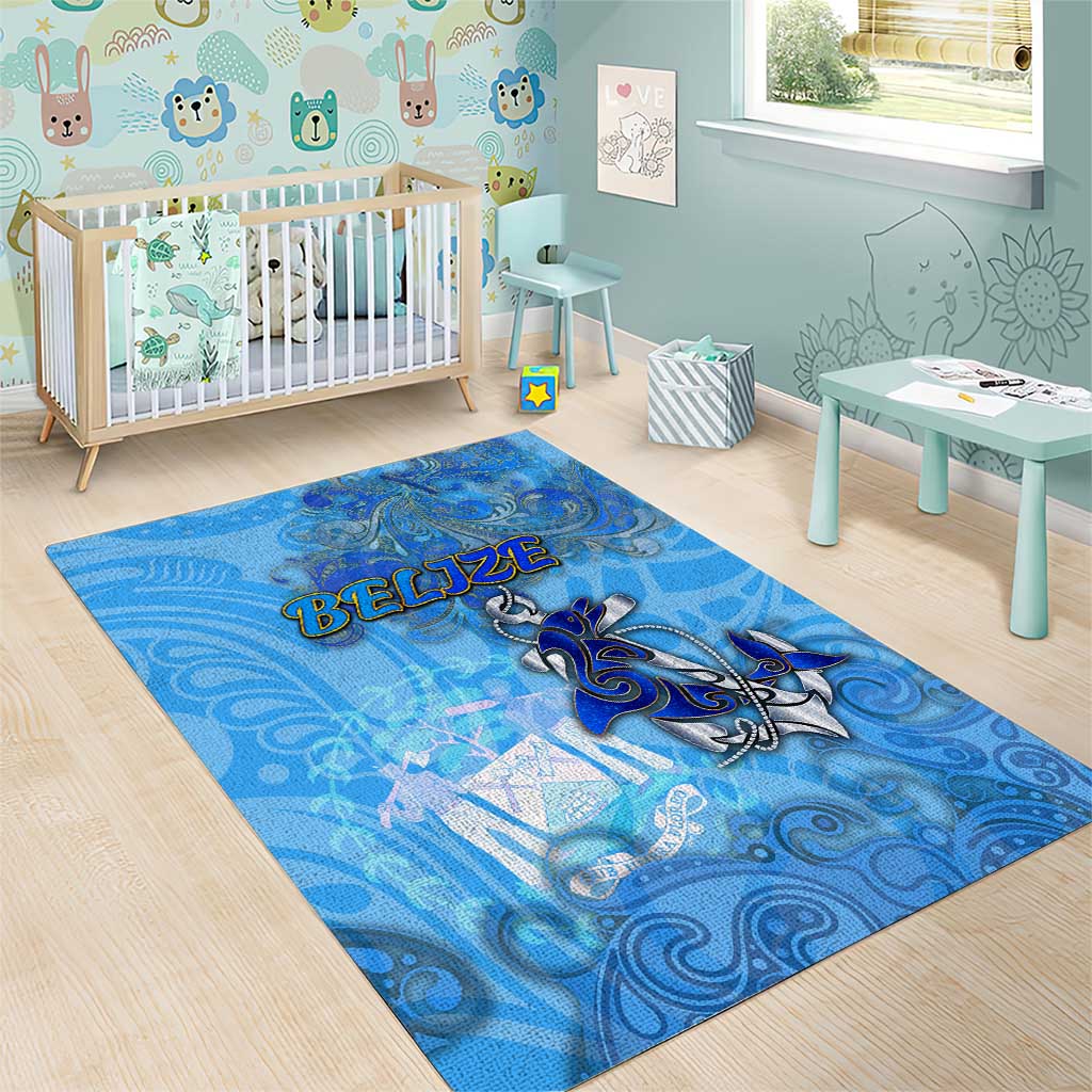 Ocean Spirit of Belize Area Rug Anchored in Belizean Pride - Aussie Hoodie