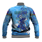Ocean Spirit of Belize Baseball Jacket Anchored in Belizean Pride - Aussie Hoodie