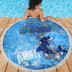Ocean Spirit of Belize Beach Blanket Anchored in Belizean Pride - Aussie Hoodie