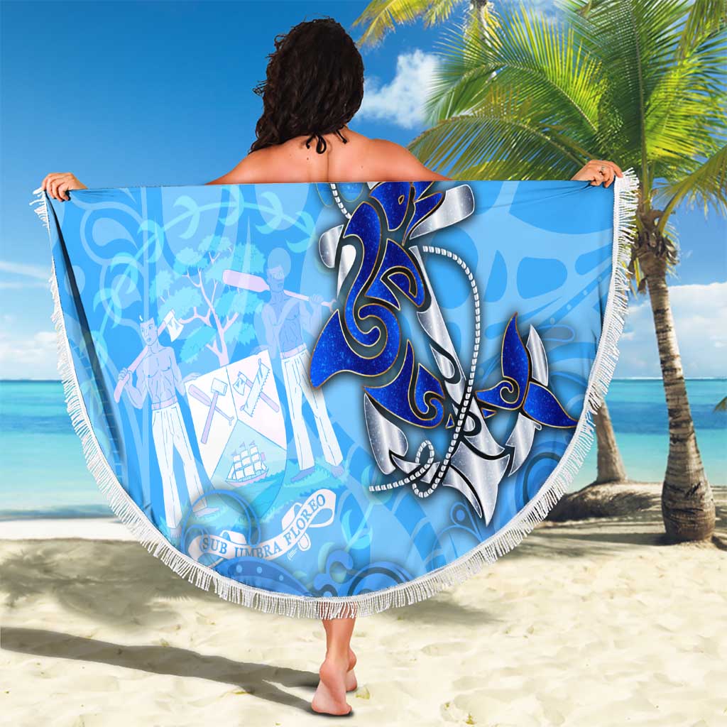 Ocean Spirit of Belize Beach Blanket Anchored in Belizean Pride - Aussie Hoodie