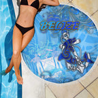 Ocean Spirit of Belize Beach Blanket Anchored in Belizean Pride - Aussie Hoodie