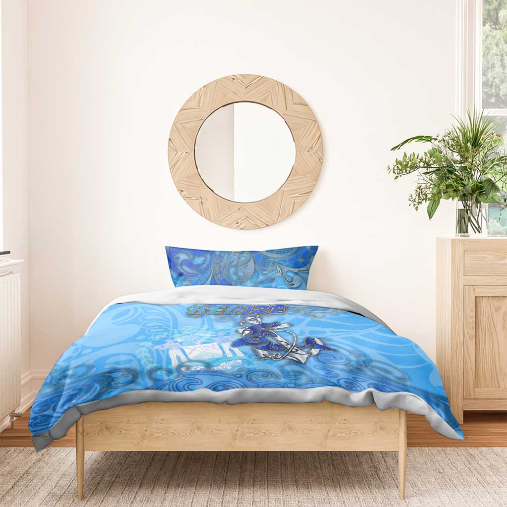 Ocean Spirit of Belize Bedding Set Anchored in Belizean Pride - Aussie Hoodie