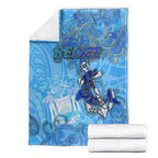 Ocean Spirit of Belize Blanket Anchored in Belizean Pride - Aussie Hoodie