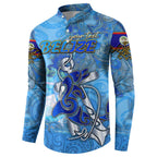 Ocean Spirit of Belize Button Sweatshirt Anchored in Belizean Pride - Aussie Hoodie