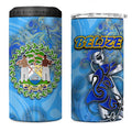 Ocean Spirit of Belize 4 in 1 Can Cooler Tumbler Anchored in Belizean Pride - Aussie Hoodie