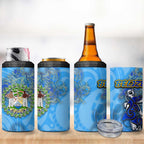 Ocean Spirit of Belize 4 in 1 Can Cooler Tumbler Anchored in Belizean Pride - Aussie Hoodie