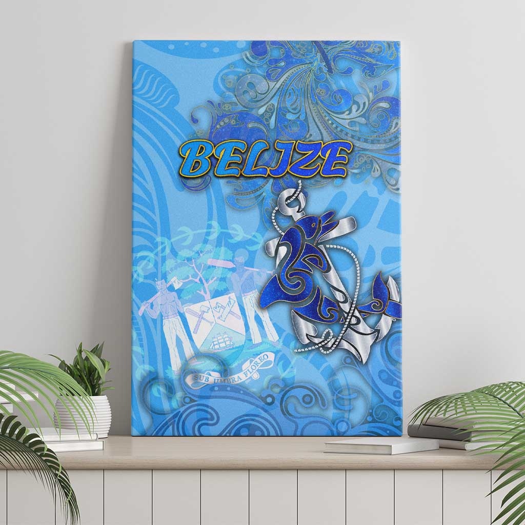 Ocean Spirit of Belize Canvas Wall Art Anchored in Belizean Pride - Aussie Hoodie