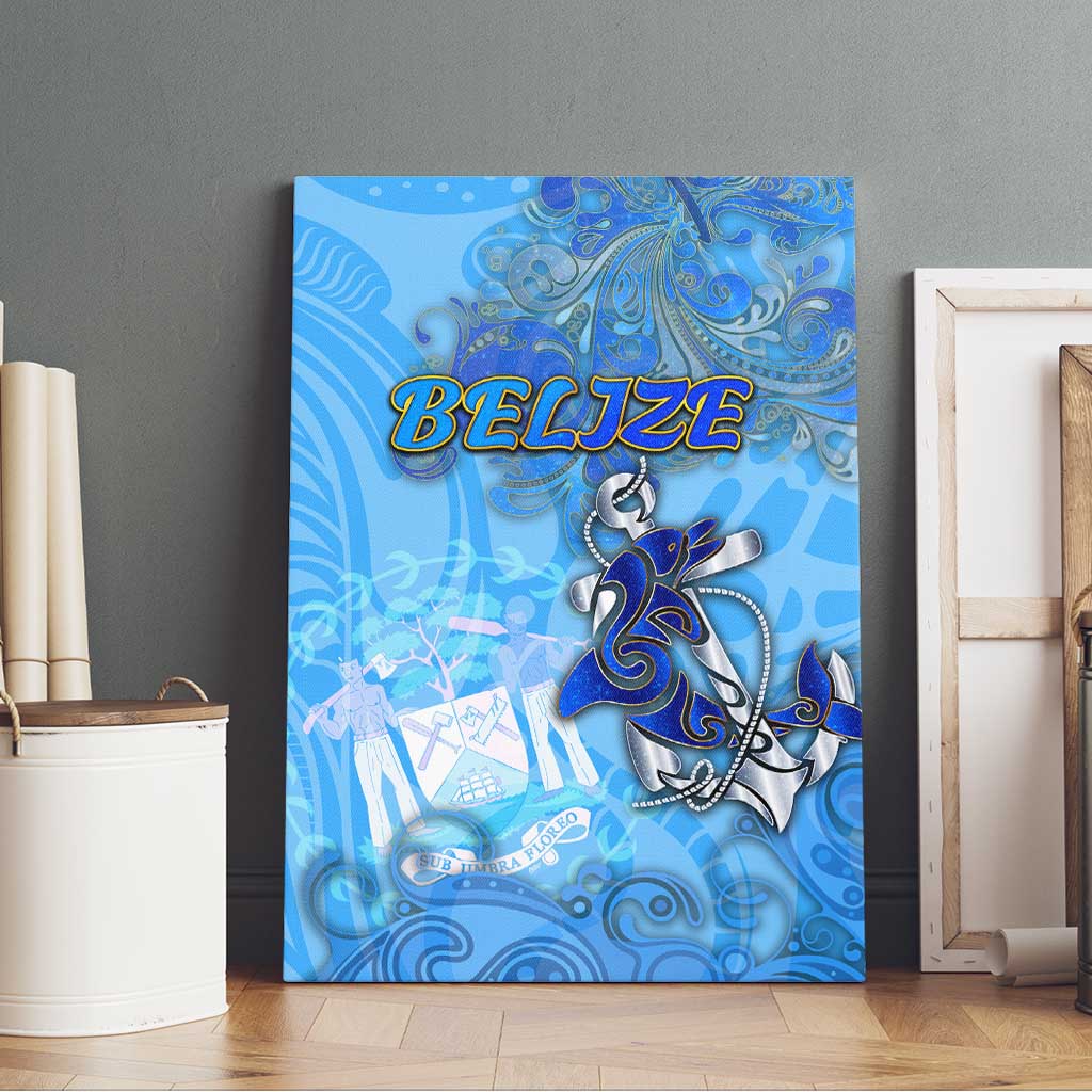 Ocean Spirit of Belize Canvas Wall Art Anchored in Belizean Pride - Aussie Hoodie