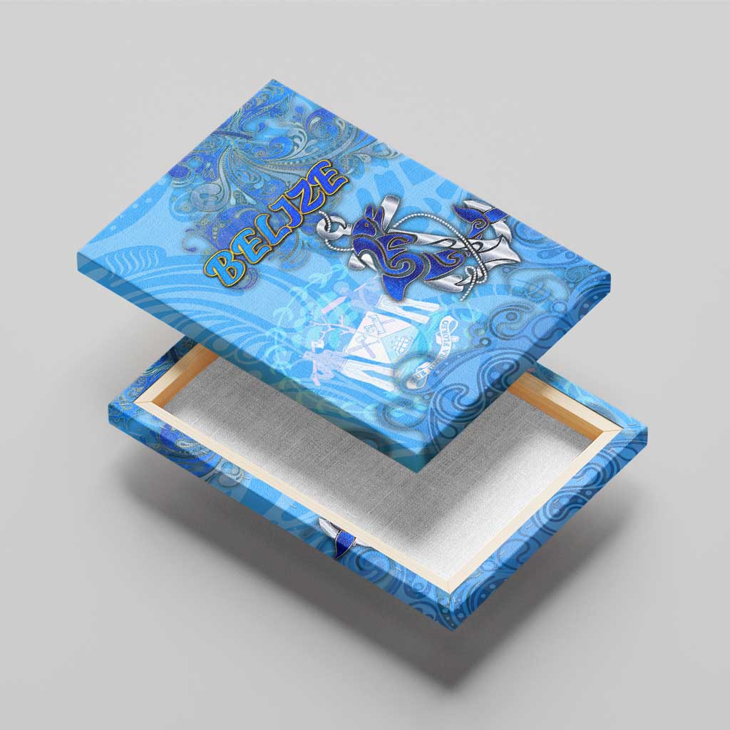Ocean Spirit of Belize Canvas Wall Art Anchored in Belizean Pride - Aussie Hoodie