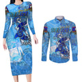 Ocean Spirit of Belize Couples Matching Long Sleeve Bodycon Dress and Long Sleeve Button Shirt Anchored in Belizean Pride - Aussie Hoodie