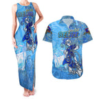 Ocean Spirit of Belize Couples Matching Tank Maxi Dress and Hawaiian Shirt Anchored in Belizean Pride - Aussie Hoodie