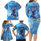 Ocean Spirit of Belize Family Matching Long Sleeve Bodycon Dress and Hawaiian Shirt Anchored in Belizean Pride - Aussie Hoodie