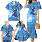 Ocean Spirit of Belize Family Matching Mermaid Dress and Hawaiian Shirt Anchored in Belizean Pride - Aussie Hoodie