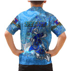 Ocean Spirit of Belize Family Matching Mermaid Dress and Hawaiian Shirt Anchored in Belizean Pride - Aussie Hoodie