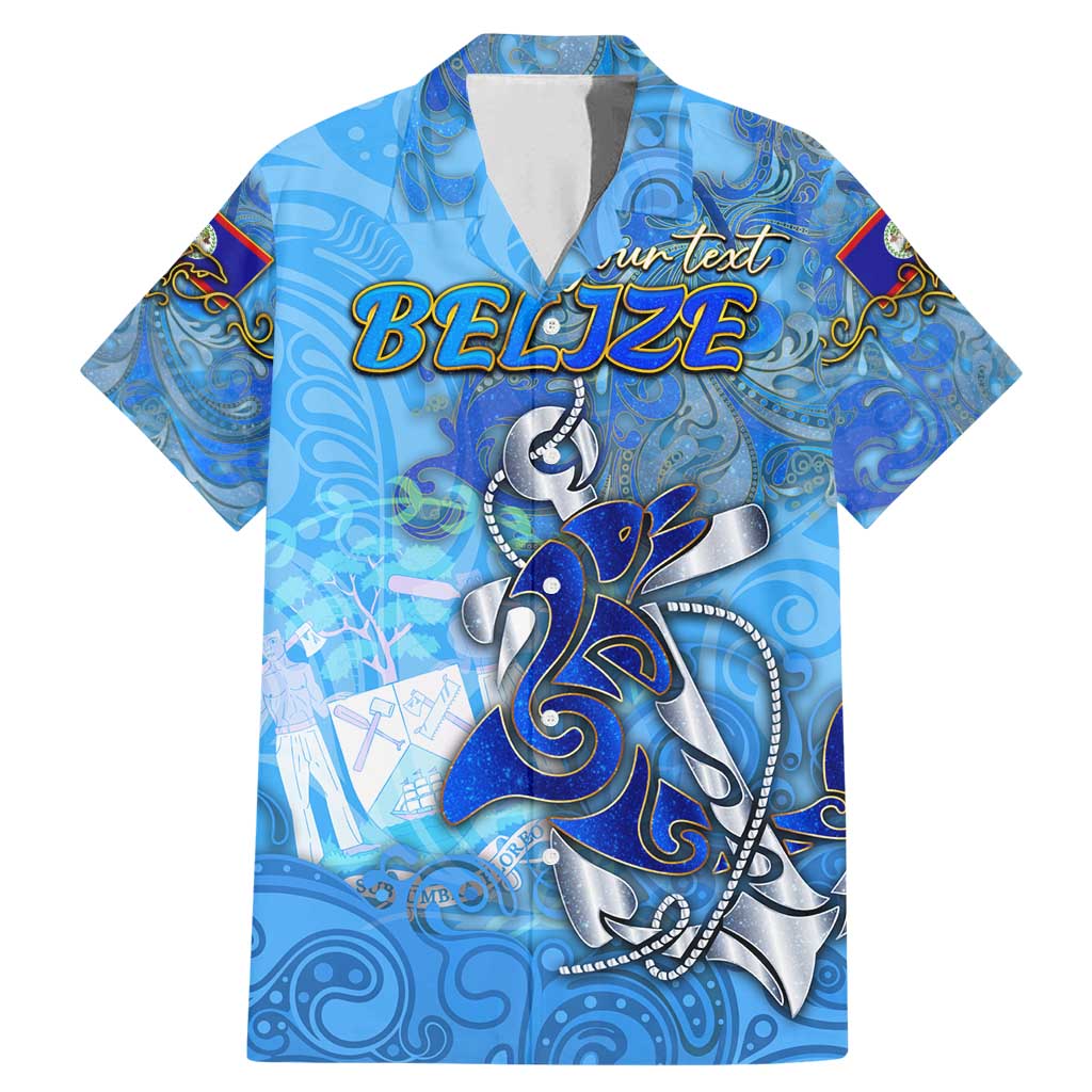Ocean Spirit of Belize Family Matching Mermaid Dress and Hawaiian Shirt Anchored in Belizean Pride - Aussie Hoodie