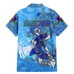 Ocean Spirit of Belize Family Matching Mermaid Dress and Hawaiian Shirt Anchored in Belizean Pride - Aussie Hoodie