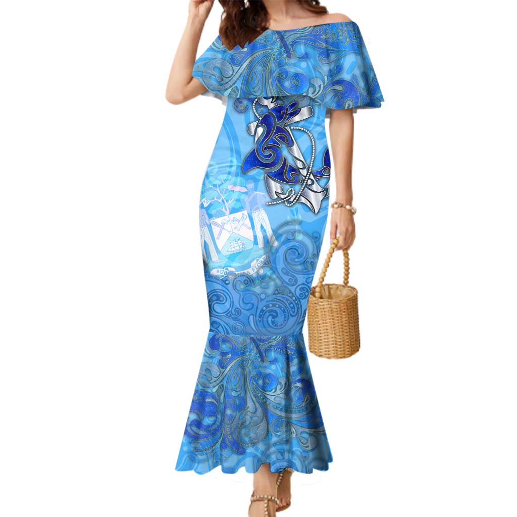 Ocean Spirit of Belize Family Matching Mermaid Dress and Hawaiian Shirt Anchored in Belizean Pride - Aussie Hoodie