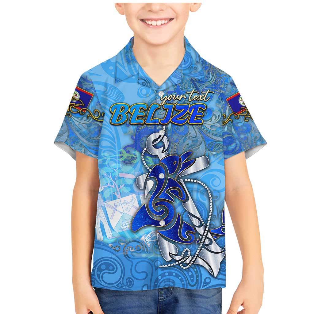 Ocean Spirit of Belize Family Matching Mermaid Dress and Hawaiian Shirt Anchored in Belizean Pride - Aussie Hoodie
