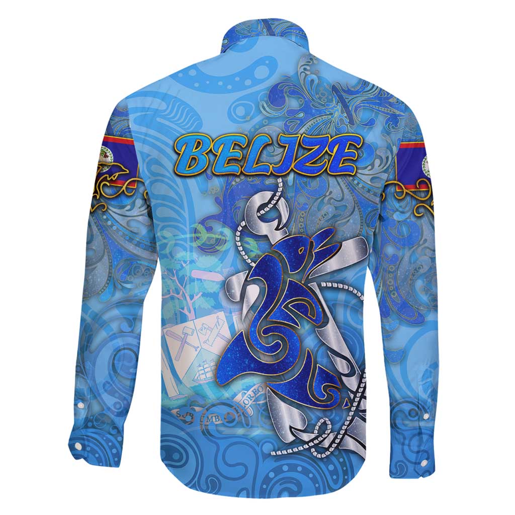 Ocean Spirit of Belize Family Matching Off Shoulder Maxi Dress and Hawaiian Shirt Anchored in Belizean Pride - Aussie Hoodie