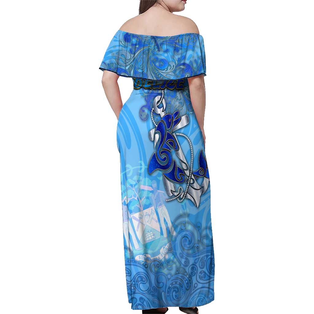 Ocean Spirit of Belize Family Matching Off Shoulder Maxi Dress and Hawaiian Shirt Anchored in Belizean Pride - Aussie Hoodie