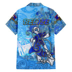 Ocean Spirit of Belize Family Matching Short Sleeve Bodycon Dress and Hawaiian Shirt Anchored in Belizean Pride - Aussie Hoodie