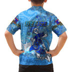 Ocean Spirit of Belize Family Matching Tank Maxi Dress and Hawaiian Shirt Anchored in Belizean Pride - Aussie Hoodie