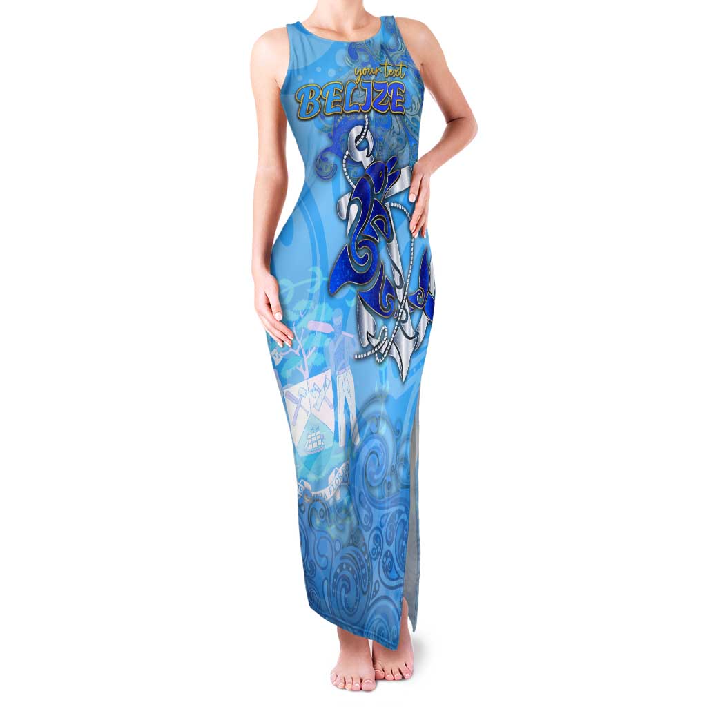 Ocean Spirit of Belize Family Matching Tank Maxi Dress and Hawaiian Shirt Anchored in Belizean Pride - Aussie Hoodie