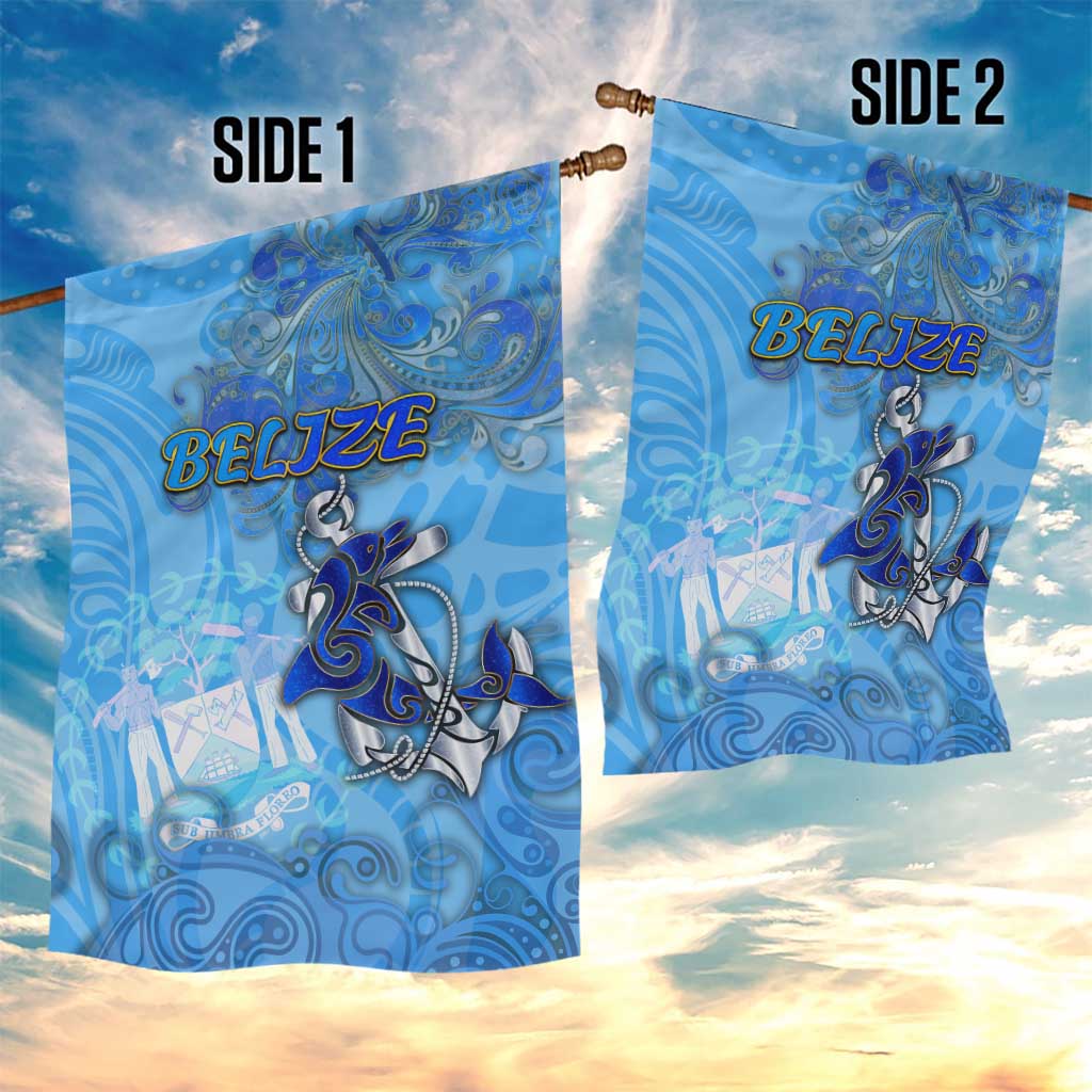Ocean Spirit of Belize Garden Flag Anchored in Belizean Pride - Aussie Hoodie