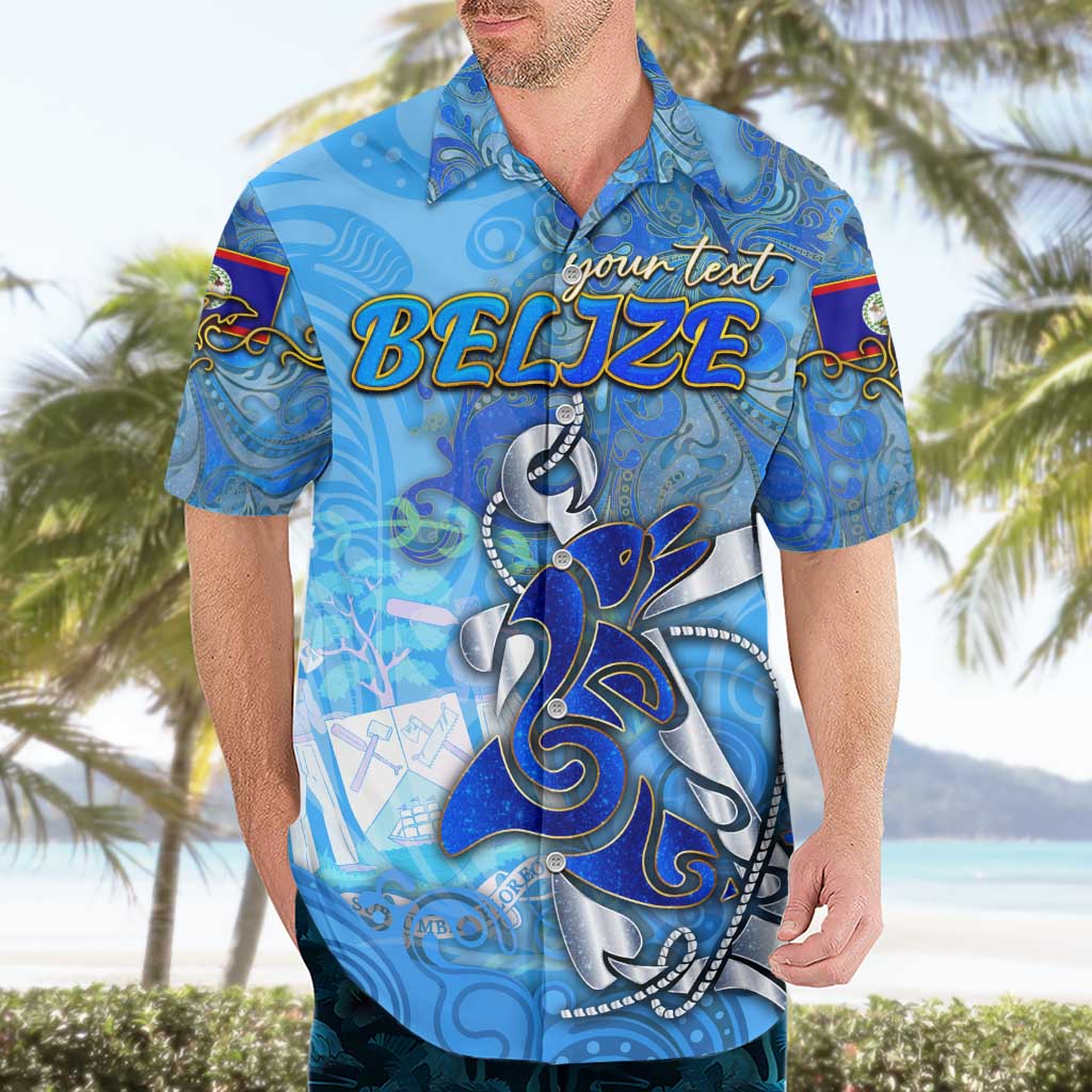 Ocean Spirit of Belize Hawaiian Shirt Anchored in Belizean Pride - Aussie Hoodie
