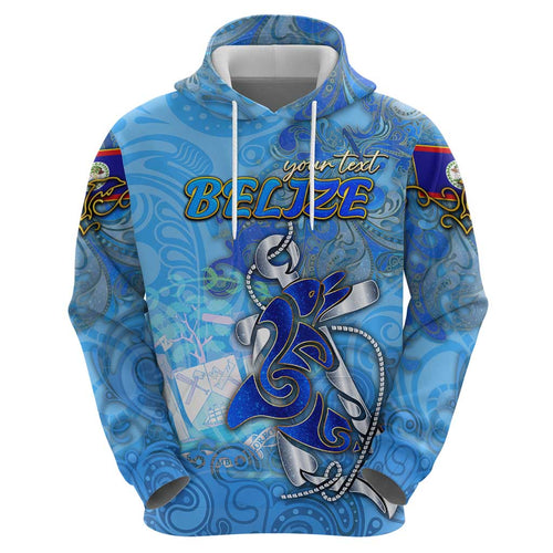 Ocean Spirit of Belize Hoodie Anchored in Belizean Pride - Aussie Hoodie