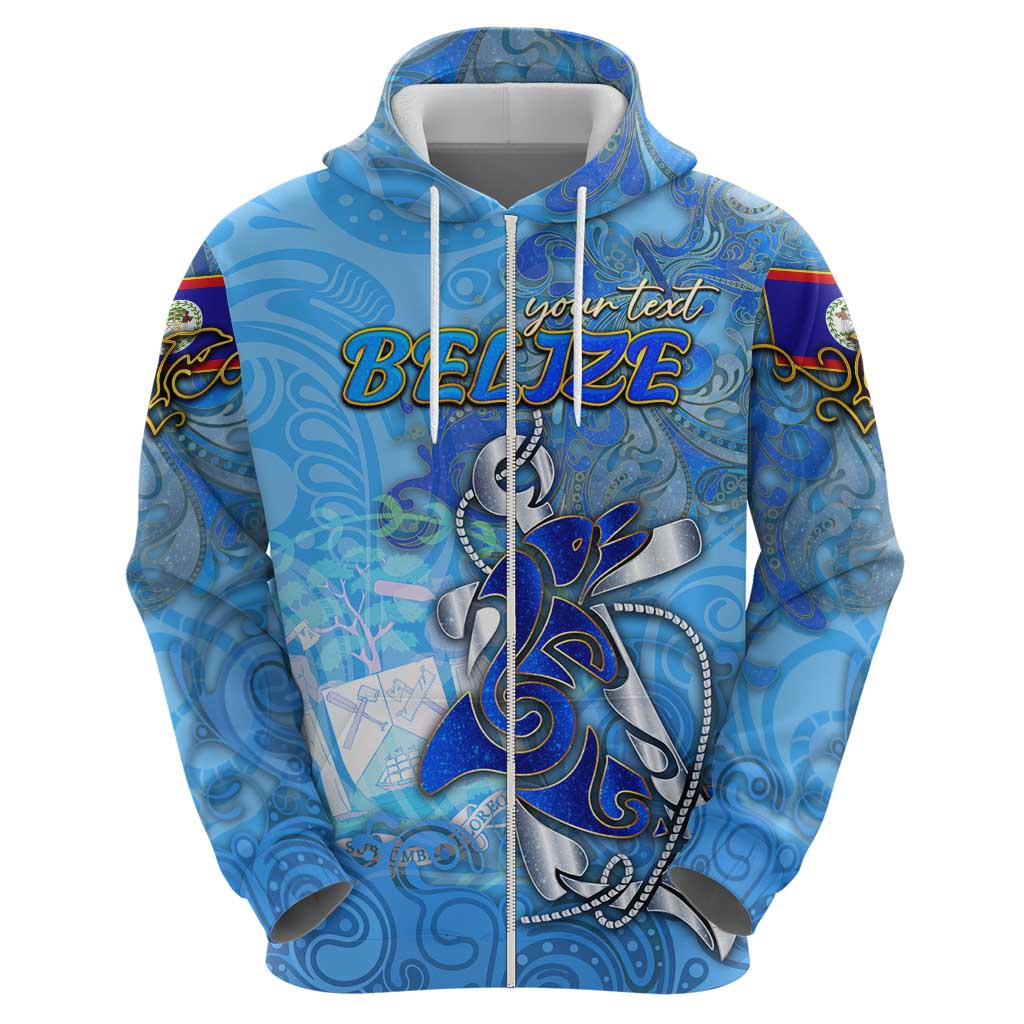 Ocean Spirit of Belize Hoodie Anchored in Belizean Pride - Aussie Hoodie