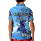 Ocean Spirit of Belize Kid Polo Shirt Anchored in Belizean Pride - Aussie Hoodie