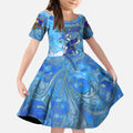 Ocean Spirit of Belize Kid Short Sleeve Dress Anchored in Belizean Pride - Aussie Hoodie