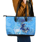 Ocean Spirit of Belize Leather Tote Bag Anchored in Belizean Pride - Aussie Hoodie