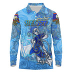 Ocean Spirit of Belize Long Sleeve Polo Shirt Anchored in Belizean Pride - Aussie Hoodie