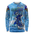 Ocean Spirit of Belize Long Sleeve Shirt Anchored in Belizean Pride - Aussie Hoodie
