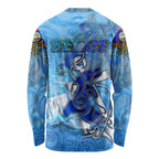 Ocean Spirit of Belize Long Sleeve Shirt Anchored in Belizean Pride - Aussie Hoodie