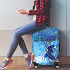Ocean Spirit of Belize Luggage Cover Anchored in Belizean Pride - Aussie Hoodie