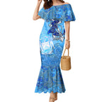 Ocean Spirit of Belize Mermaid Dress Anchored in Belizean Pride - Aussie Hoodie