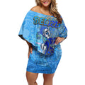 Ocean Spirit of Belize Off Shoulder Short Dress Anchored in Belizean Pride - Aussie Hoodie