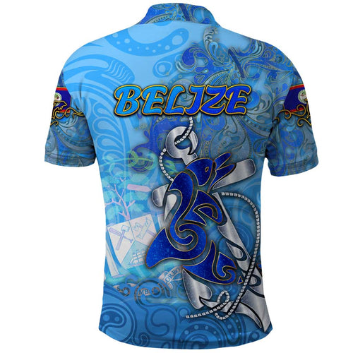 Ocean Spirit of Belize Polo Shirt Anchored in Belizean Pride - Aussie Hoodie