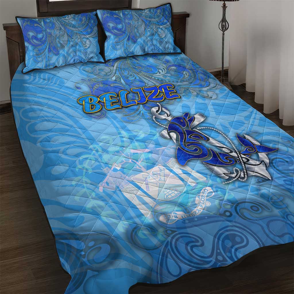 Ocean Spirit of Belize Quilt Bed Set Anchored in Belizean Pride - Aussie Hoodie