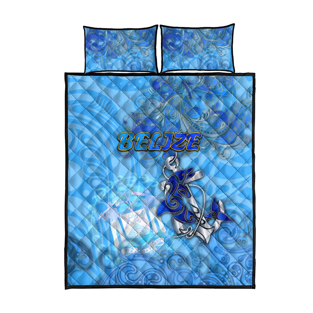 Ocean Spirit of Belize Quilt Bed Set Anchored in Belizean Pride - Aussie Hoodie