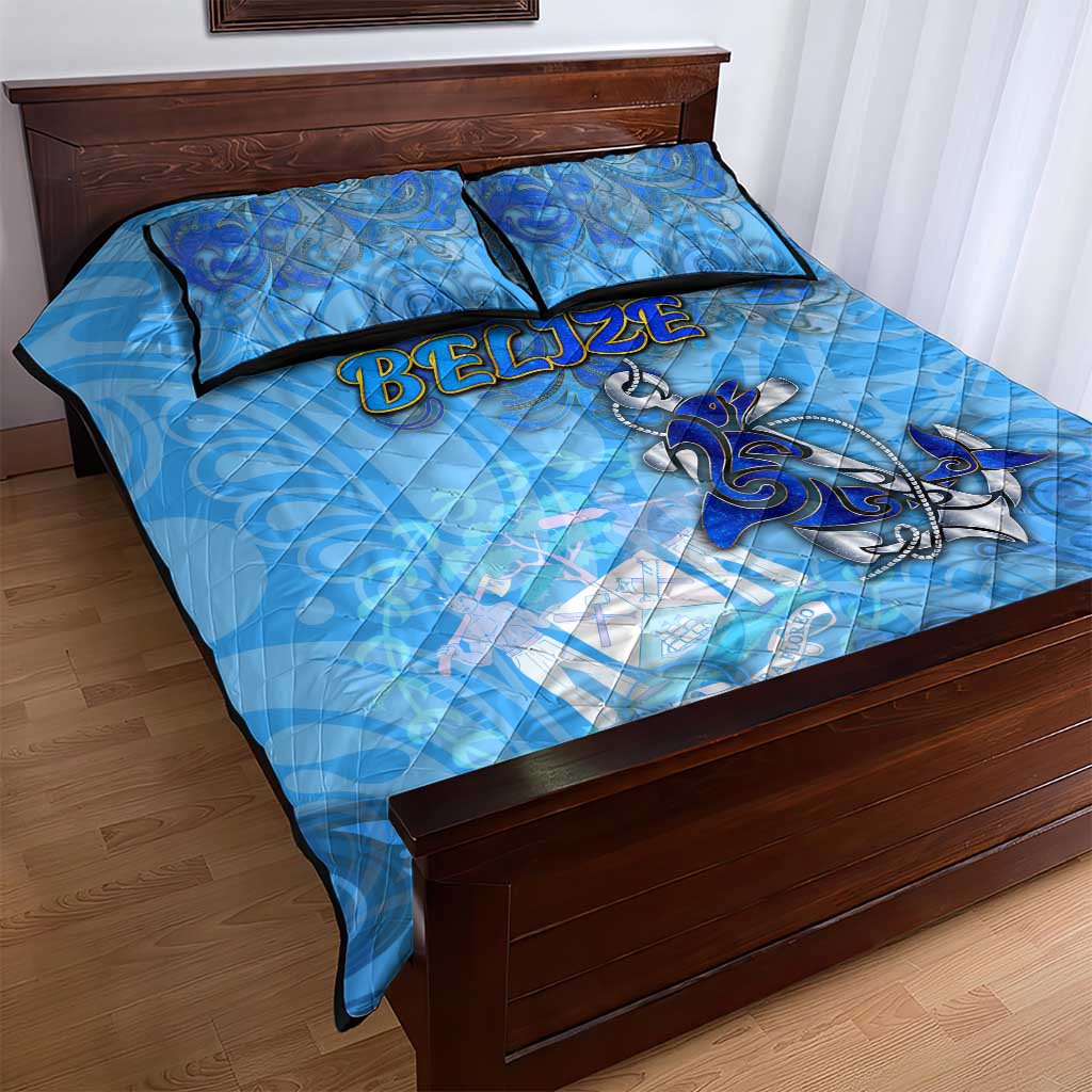 Ocean Spirit of Belize Quilt Bed Set Anchored in Belizean Pride - Aussie Hoodie