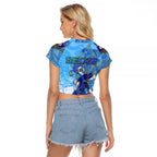Ocean Spirit of Belize Raglan Cropped T Shirt Anchored in Belizean Pride - Aussie Hoodie