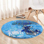 Ocean Spirit of Belize Round Carpet Anchored in Belizean Pride - Aussie Hoodie