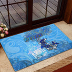 Ocean Spirit of Belize Rubber Doormat Anchored in Belizean Pride - Aussie Hoodie