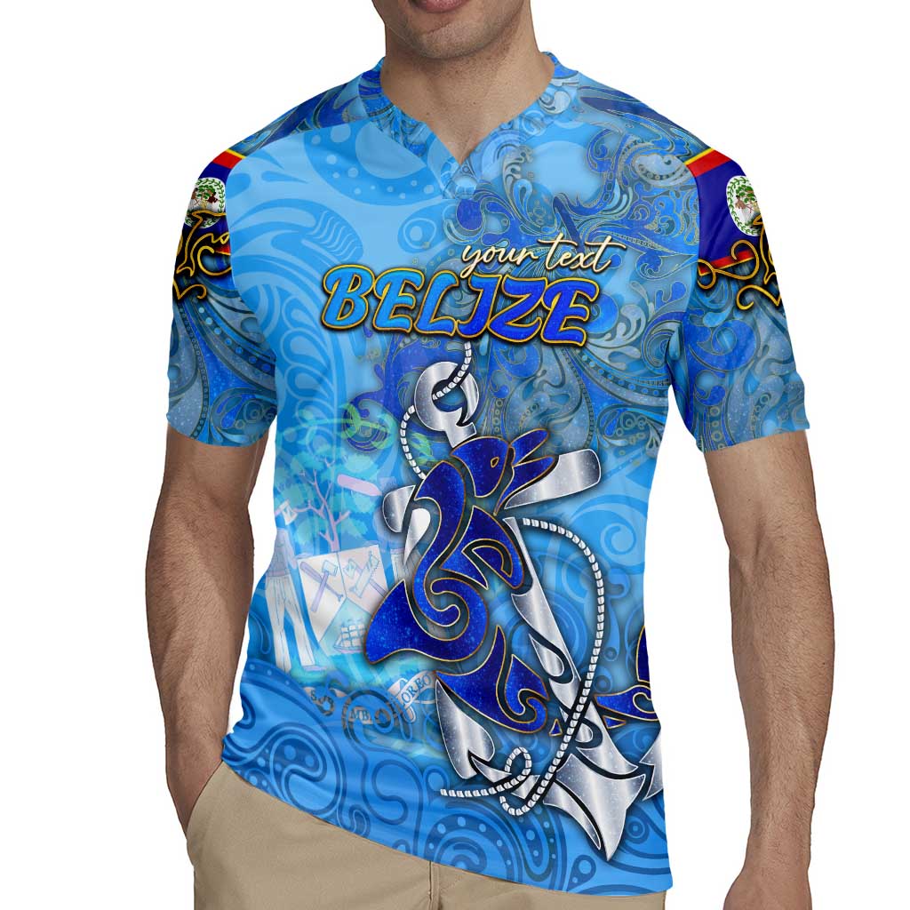 Ocean Spirit of Belize Rugby Jersey Anchored in Belizean Pride - Aussie Hoodie