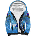 Ocean Spirit of Belize Sherpa Hoodie Anchored in Belizean Pride - Aussie Hoodie